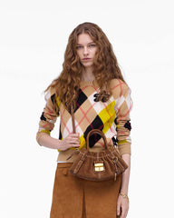 The Suede Cristina Small Satchel Copper - Marc Jacobs