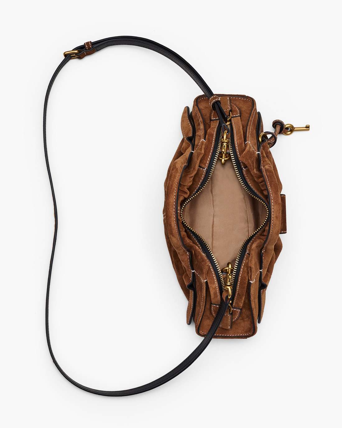 The Suede Cristina Small Satchel Copper - Marc Jacobs