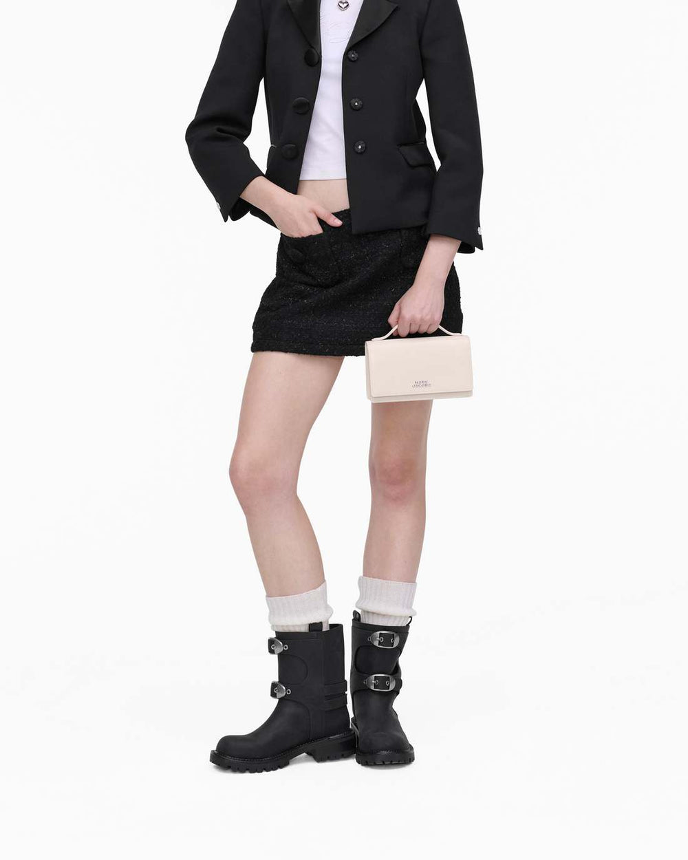 The Glam Mirror Mini Bag Cotton White - Marc Jacobs