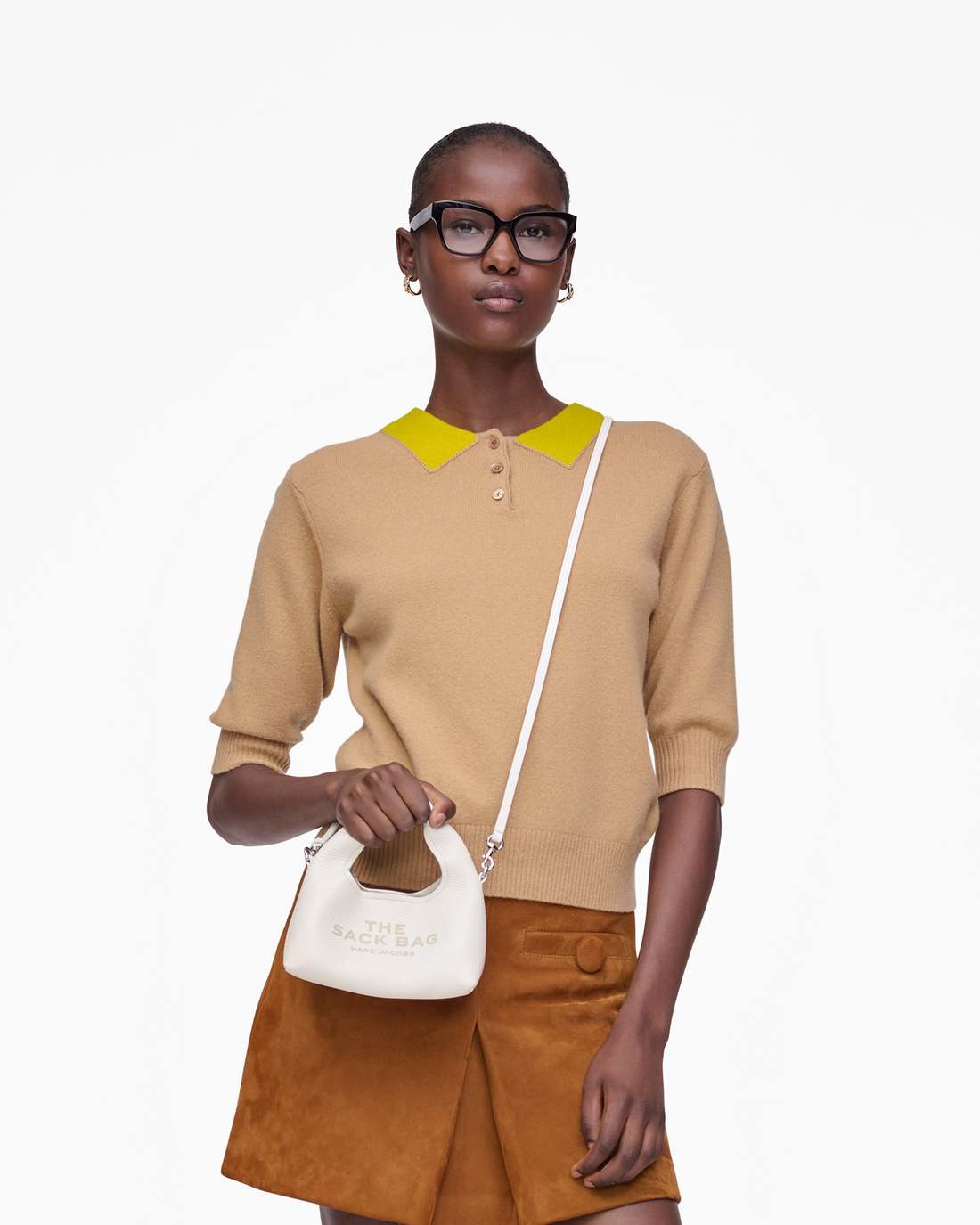 The Micro Crossbody Sack Bag White - Marc Jacobs