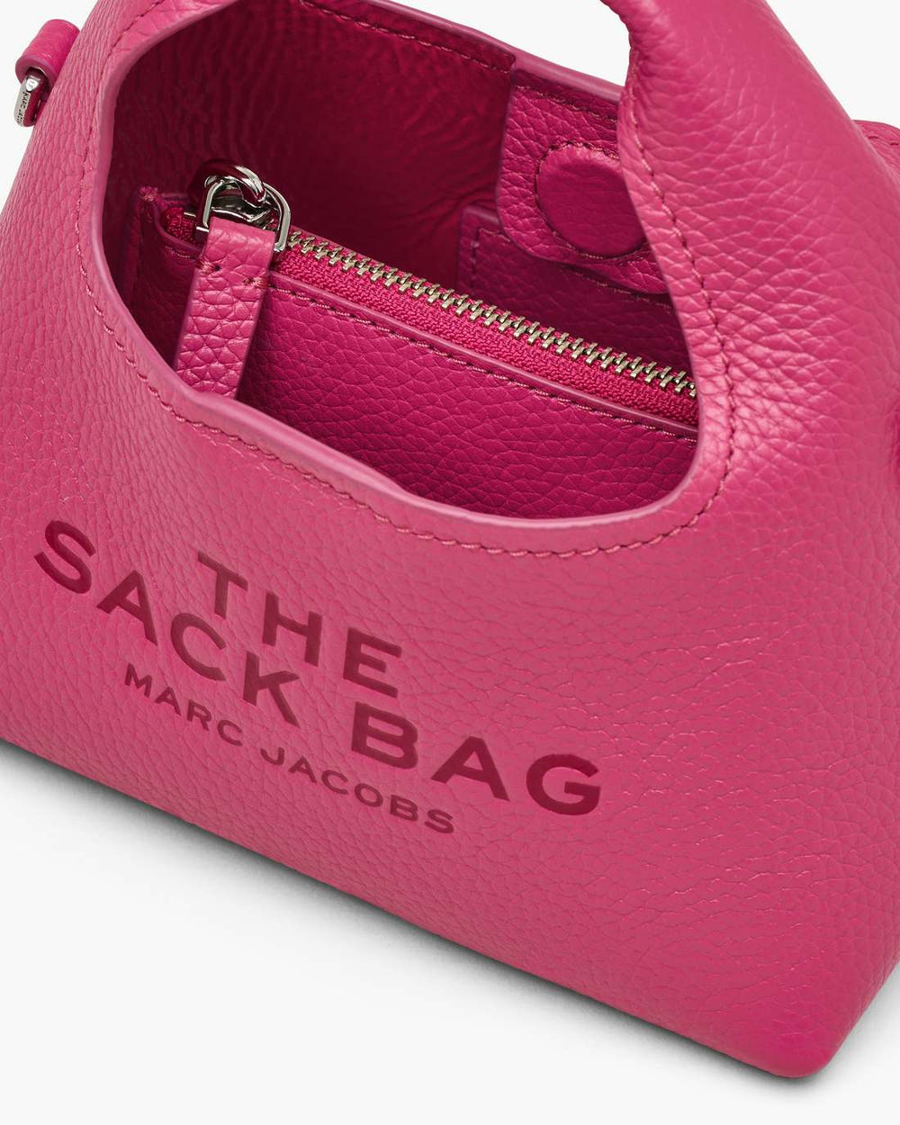 The Micro Crossbody Sack Bag Raspberry Pink - Marc Jacobs