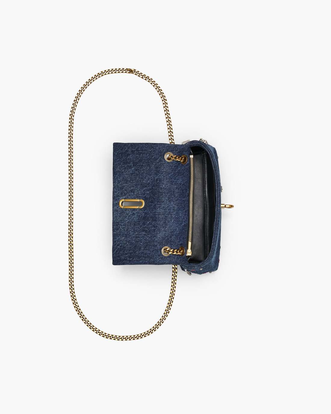 The Trinket Charm Denim Dual Chain Mini Bag Medium Wash Multi - Marc Jacobs