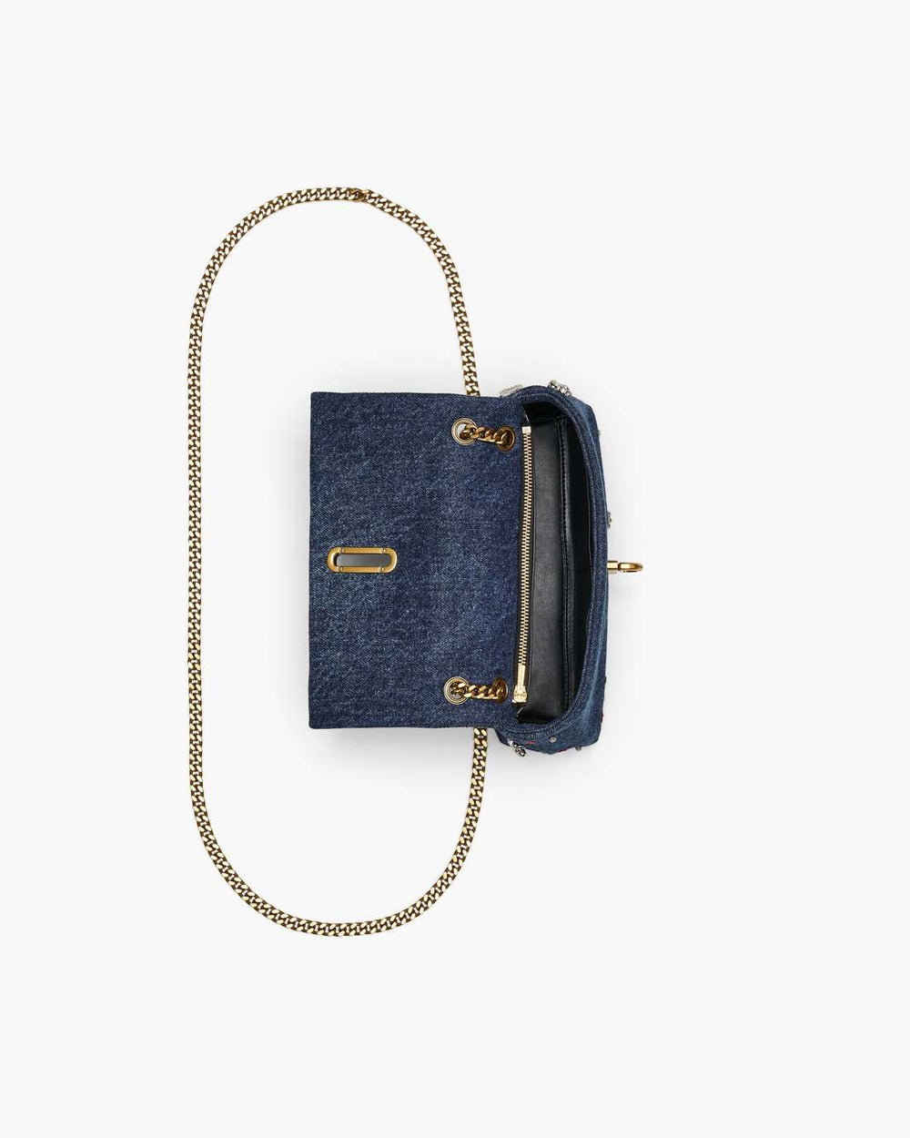 The Trinket Charm Denim Dual Chain Mini Bag Medium Wash Multi - Marc Jacobs
