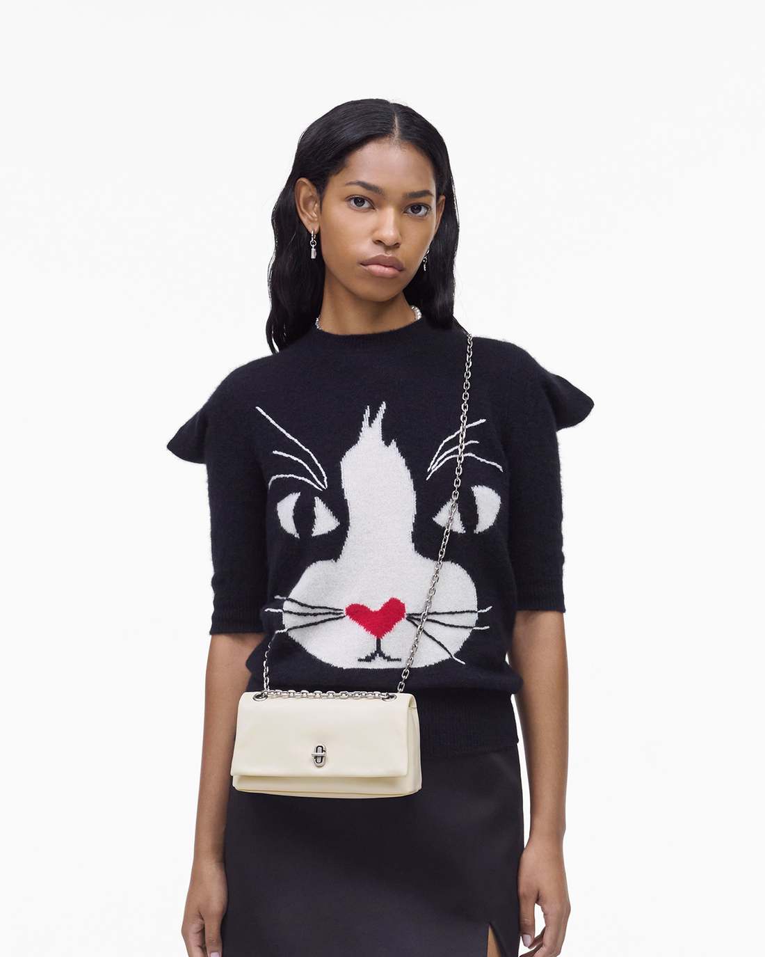 The Dual Chain Mini Bag Cloud White - Marc Jacobs