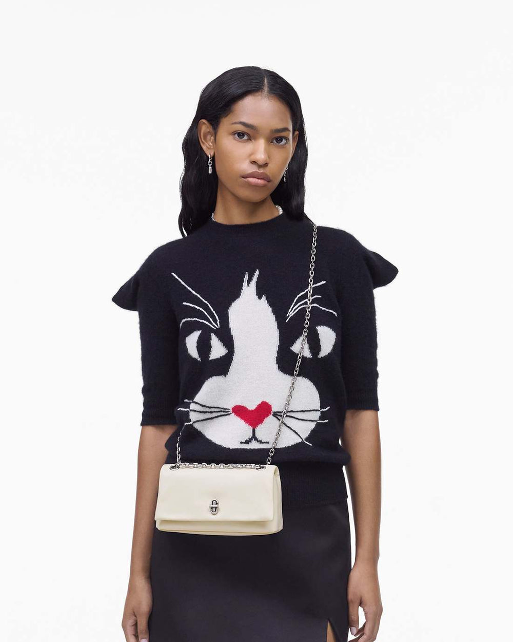 The Dual Chain Mini Bag Cloud White - Marc Jacobs