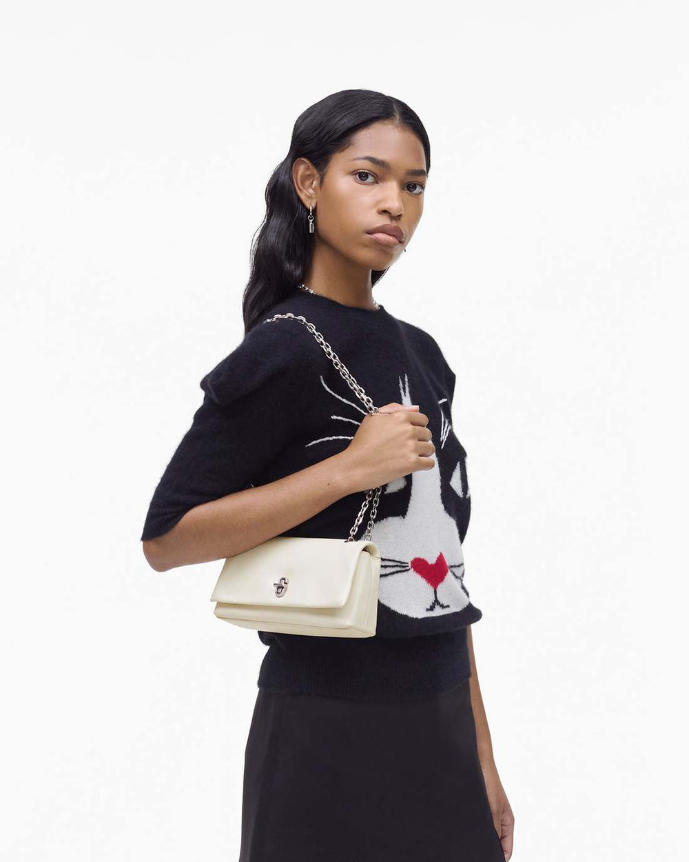 The Dual Chain Mini Bag Cloud White - Marc Jacobs