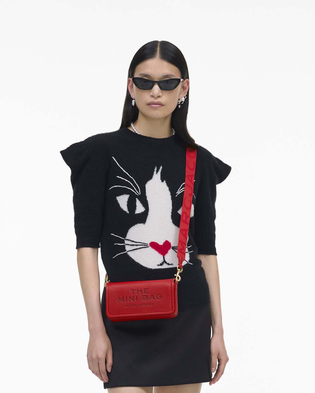 The Leather Mini Bag True Red - Marc Jacobs
