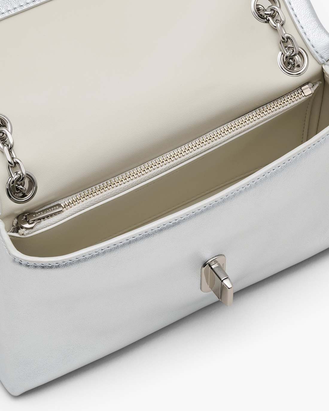 The Metallic Dual Chain Mini Bag Silver - Marc Jacobs