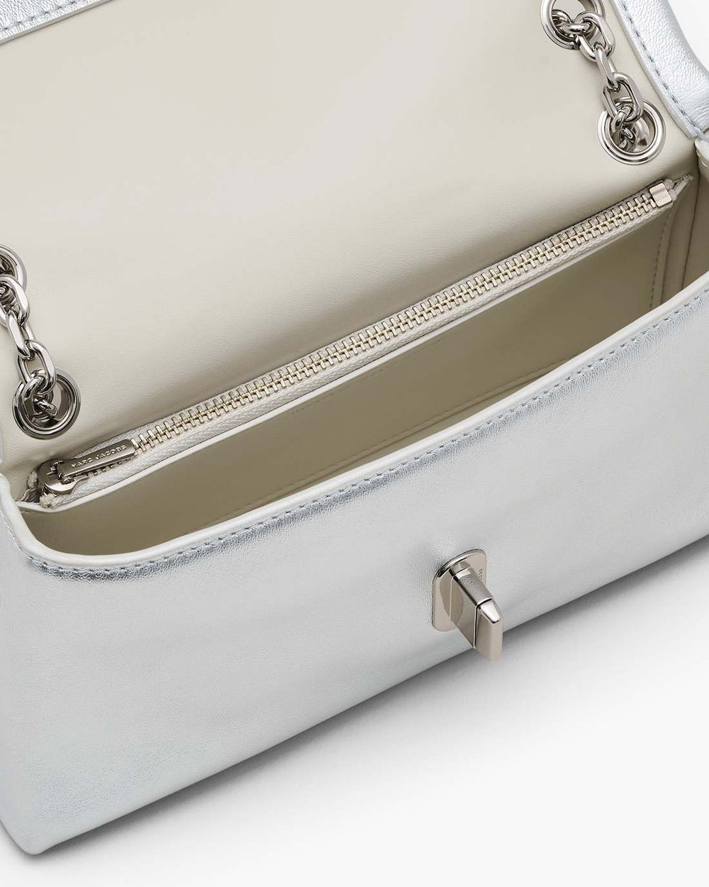 The Metallic Dual Chain Mini Bag Silver - Marc Jacobs