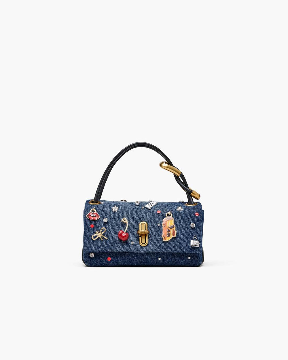 The Trinket Charm Denim Mini Dual Bag Medium Wash Multi - Marc Jacobs