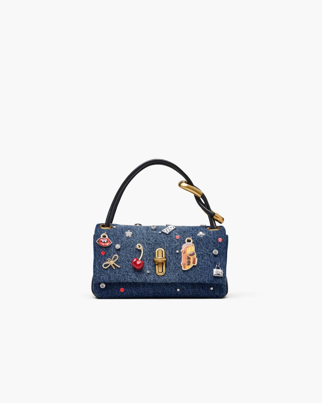 The Trinket Charm Denim Mini Dual Bag Medium Wash Multi - Marc Jacobs