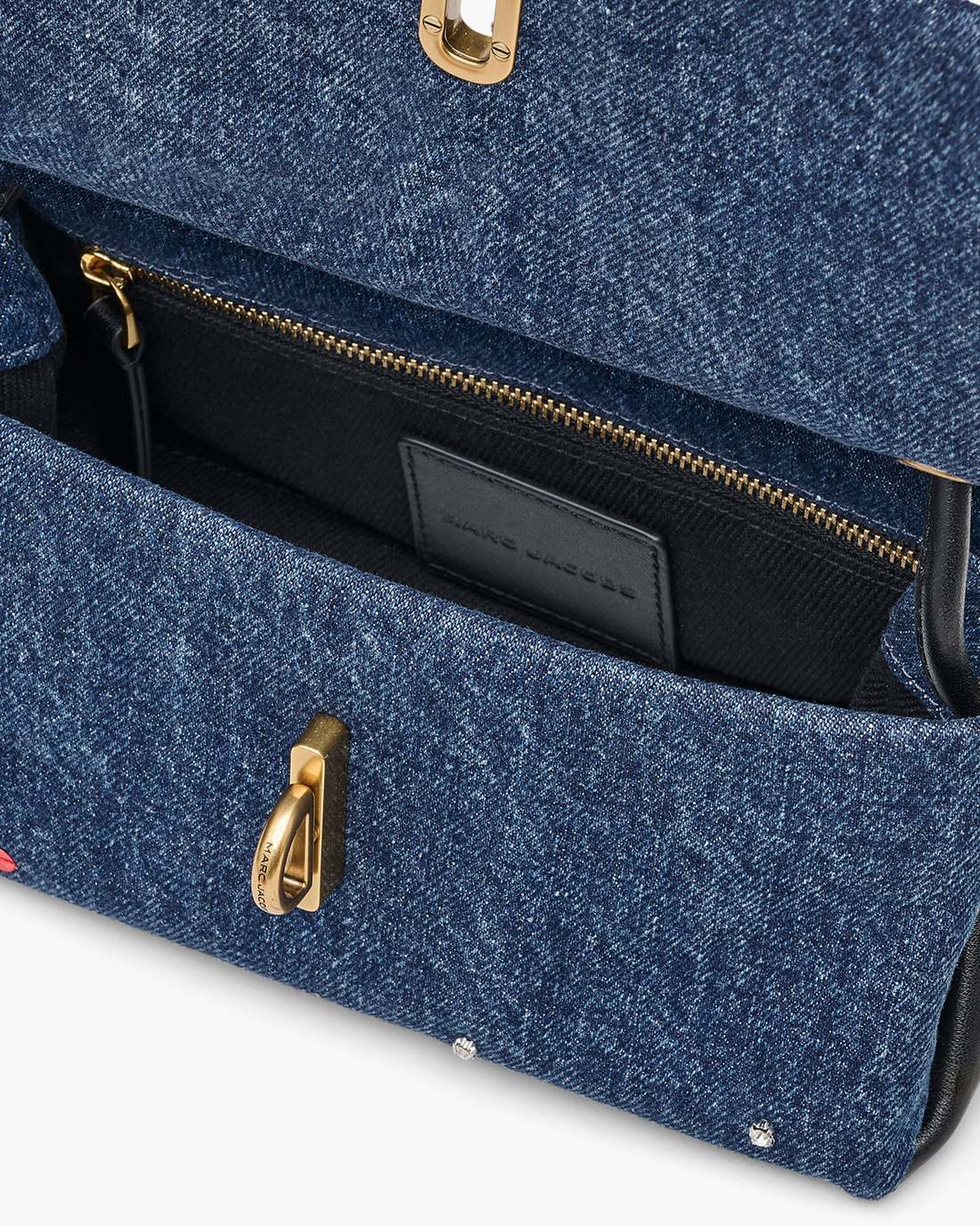 The Trinket Charm Denim Mini Dual Bag Medium Wash Multi - Marc Jacobs