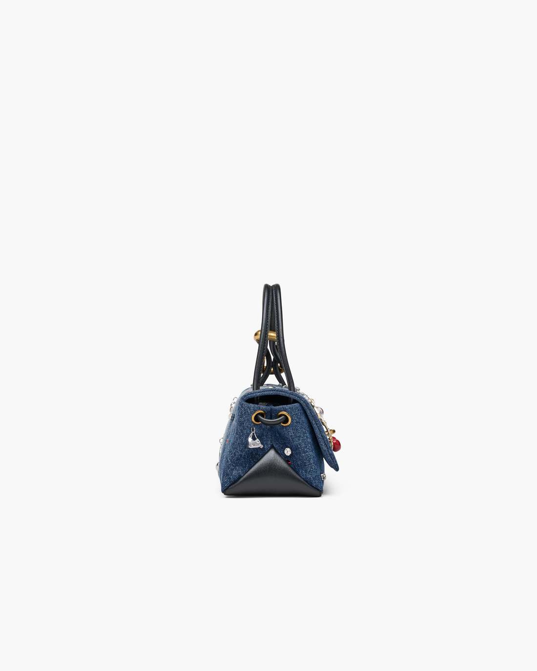 The Trinket Charm Denim Mini Dual Bag Medium Wash Multi - Marc Jacobs