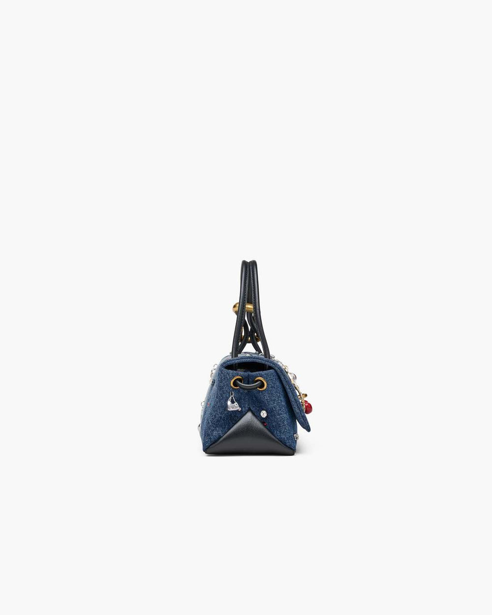 The Trinket Charm Denim Mini Dual Bag Medium Wash Multi - Marc Jacobs