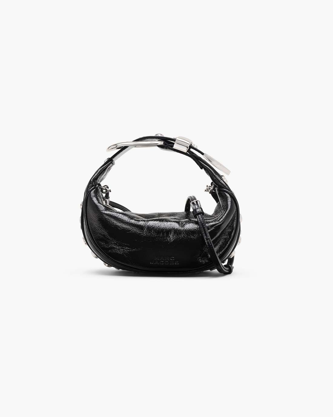 The Crinkle Patent Party Bag Black - Marc Jacobs