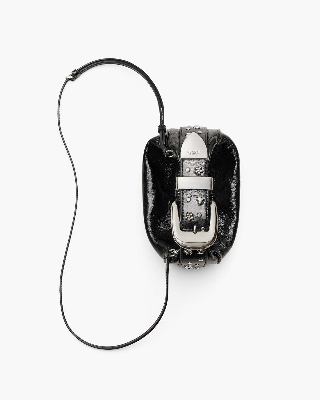 The Crinkle Patent Party Bag Black - Marc Jacobs