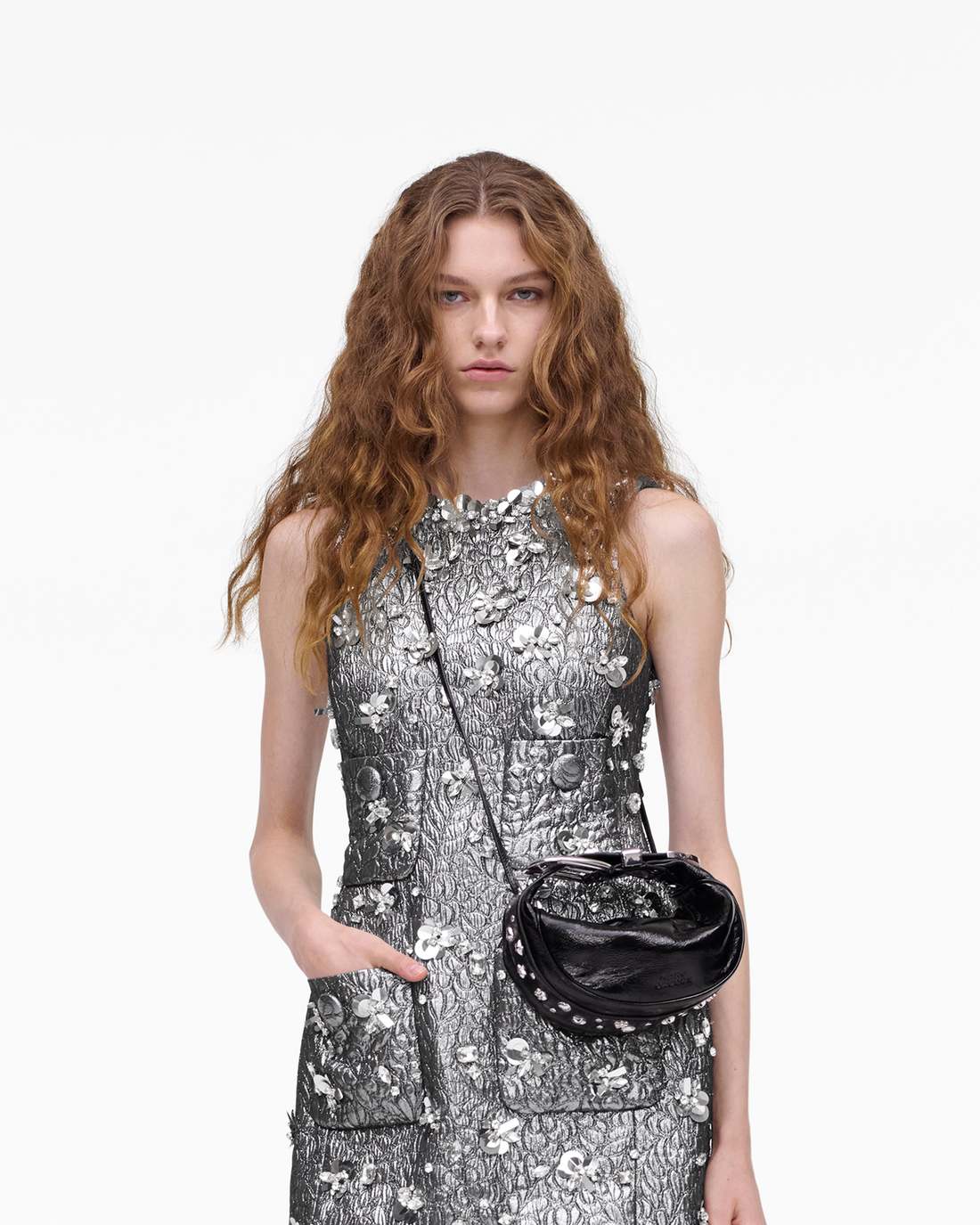 The Crinkle Patent Party Bag Black - Marc Jacobs