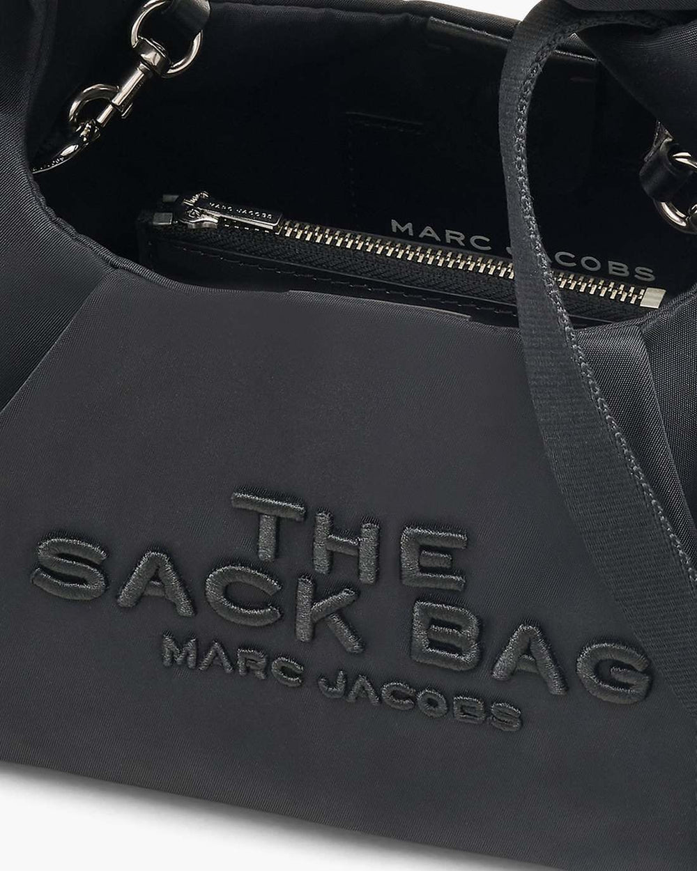 The Bow Nylon Mini Sack Bag Black - Marc Jacobs