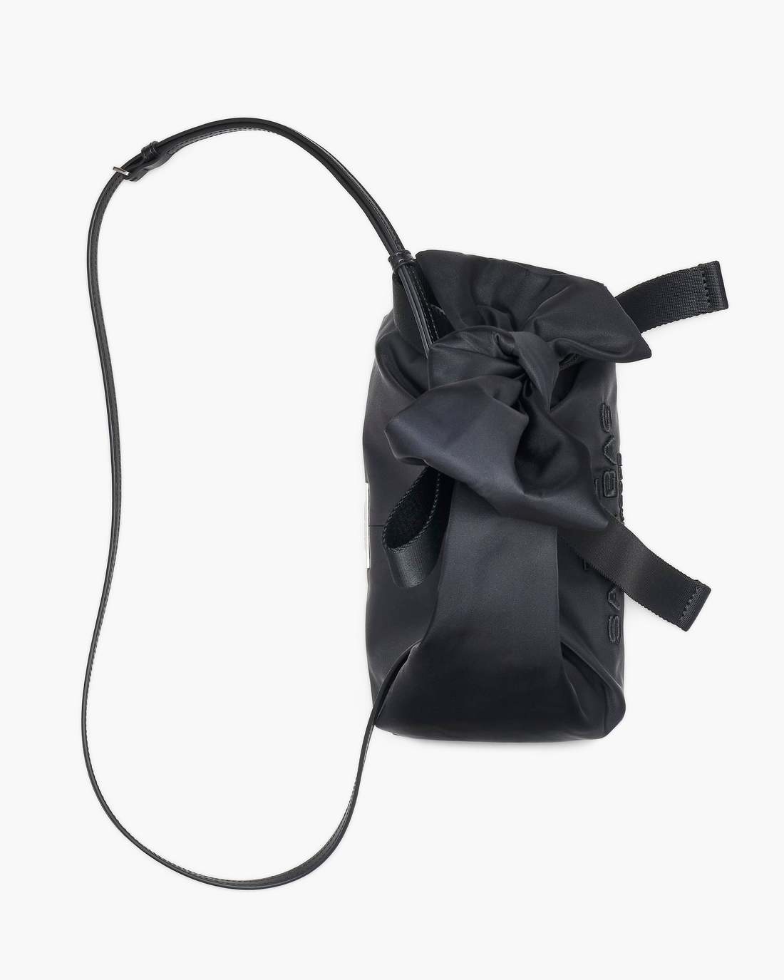 The Bow Nylon Mini Sack Bag Black - Marc Jacobs