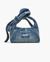 The Bow Denim Mini Sack Bag Medium Wash Indigo - Marc Jacobs