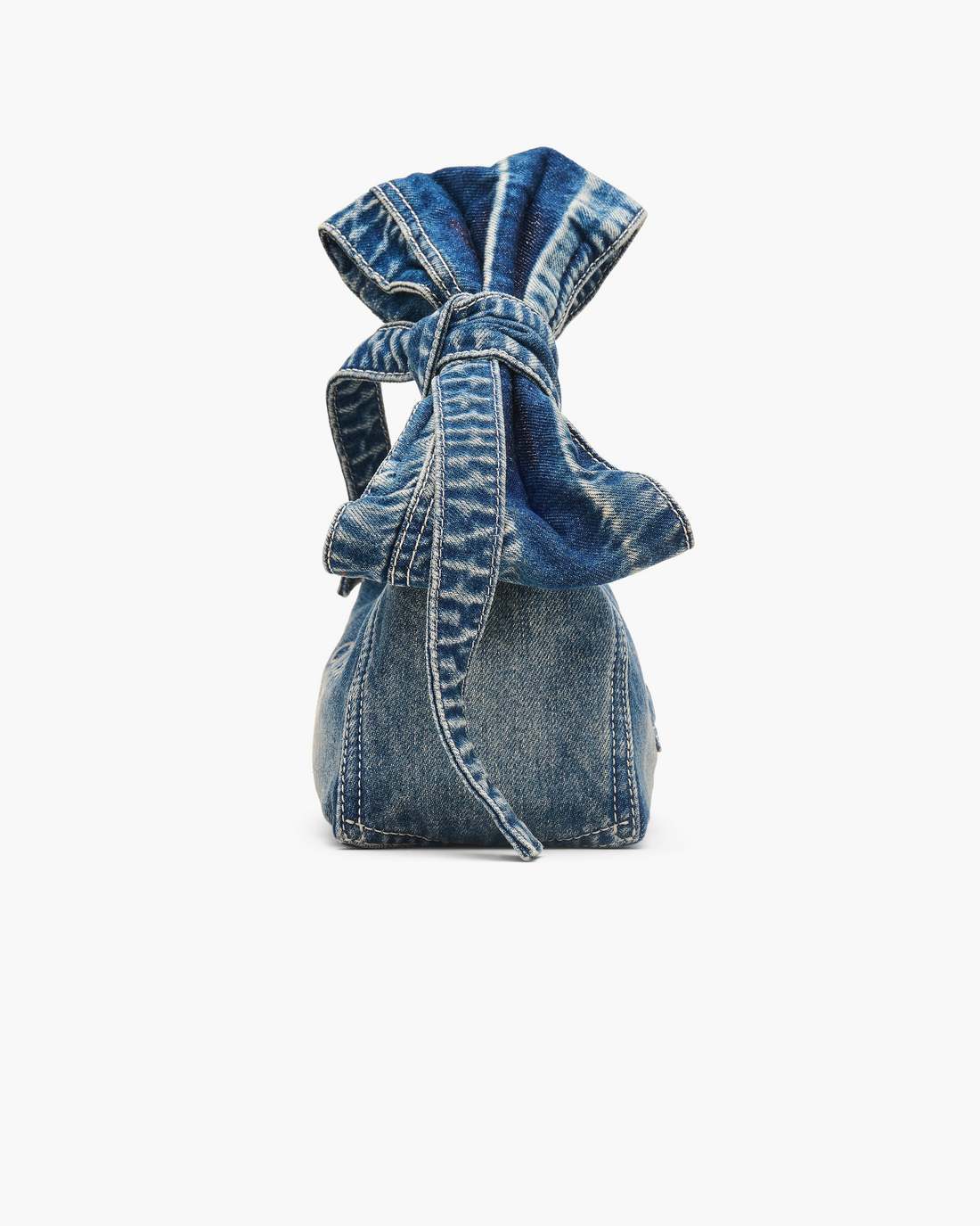 The Bow Denim Mini Sack Bag Medium Wash Indigo - Marc Jacobs