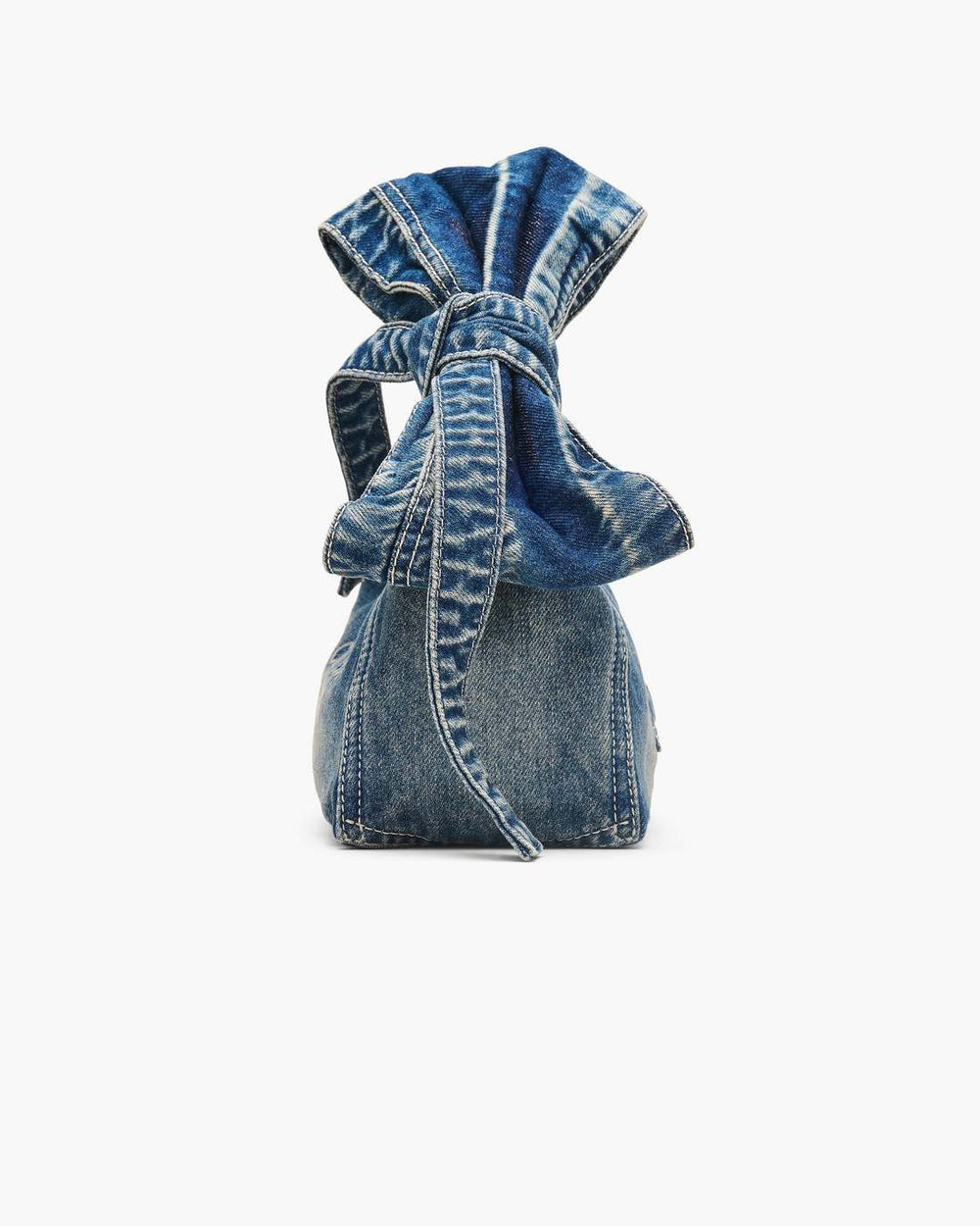 The Bow Denim Mini Sack Bag Medium Wash Indigo - Marc Jacobs