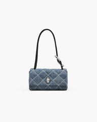 The Quilted Denim Mini Dual Shoulder Bag Light Wash Indigo - Marc Jacobs