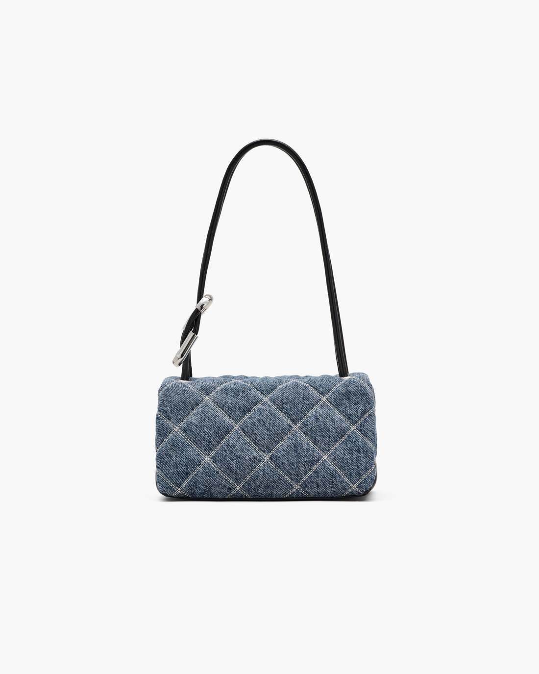 The Quilted Denim Mini Dual Shoulder Bag Light Wash Indigo - Marc Jacobs