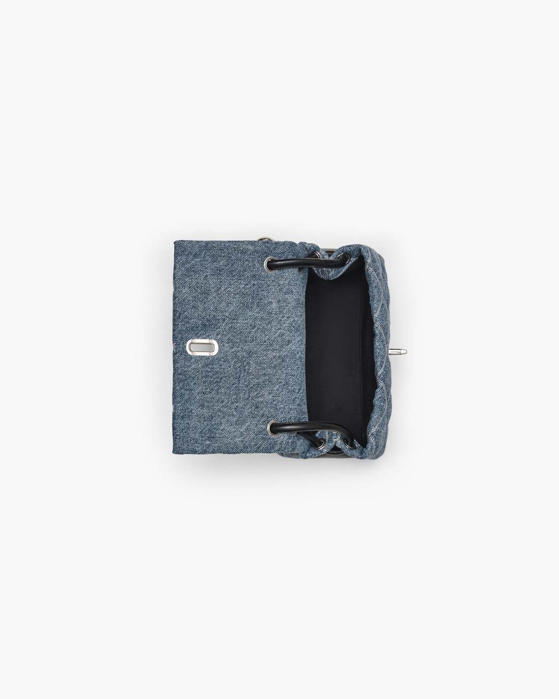 The Quilted Denim Mini Dual Shoulder Bag Light Wash Indigo - Marc Jacobs