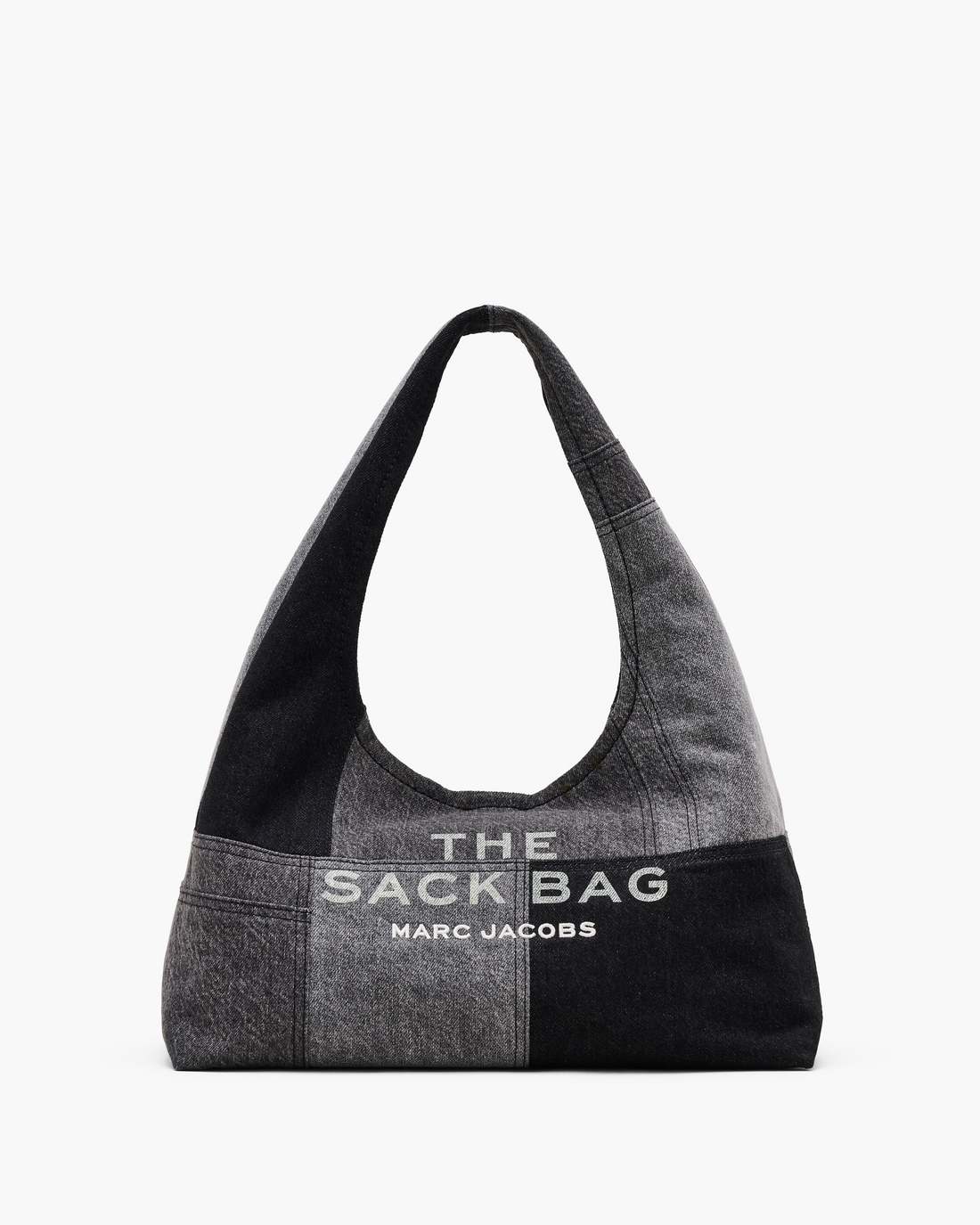 The Patchwork Denim Sack Bag Black Denim - Marc Jacobs