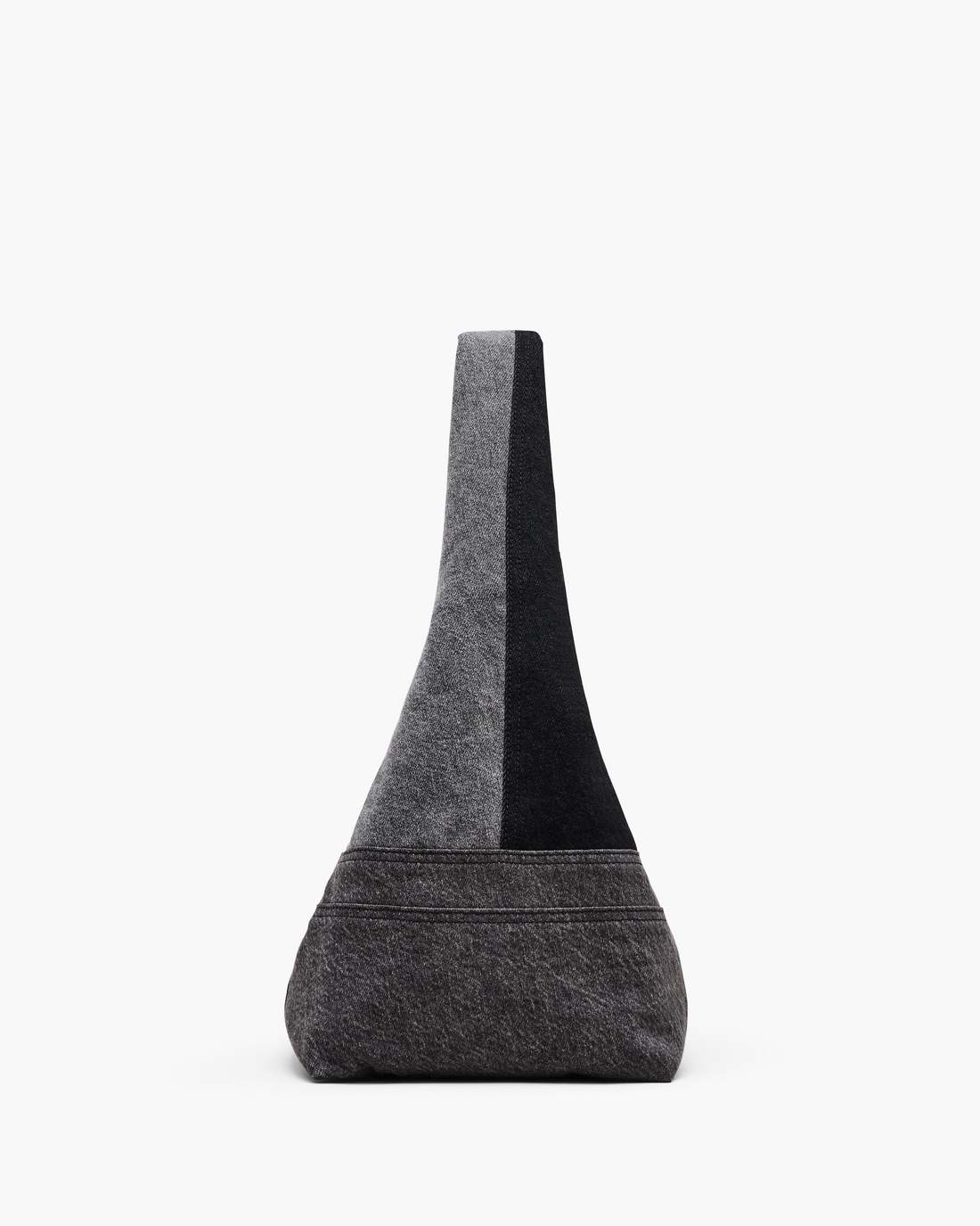 The Patchwork Denim Sack Bag Black Denim - Marc Jacobs