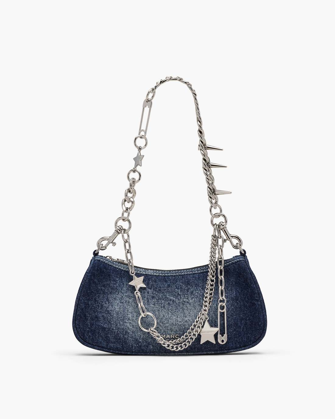 The Faded Denim Charm Shoulder Bag Faded Vintage Indigo - Marc Jacobs