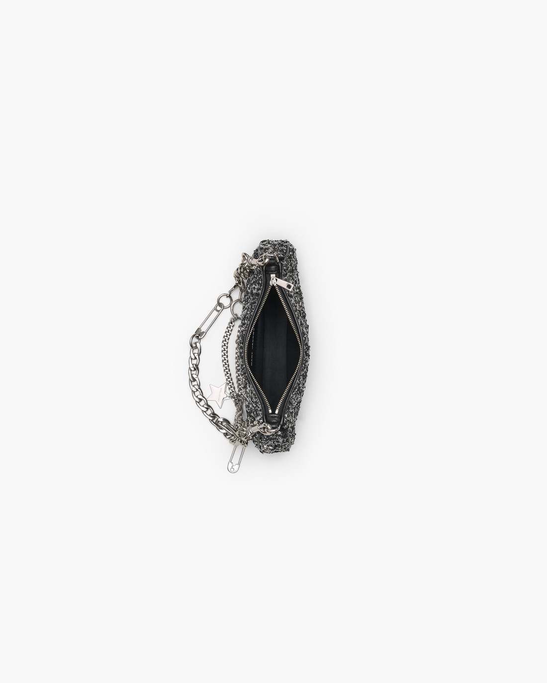 The Sequin Charm Shoulder Bag Silver - Marc Jacobs