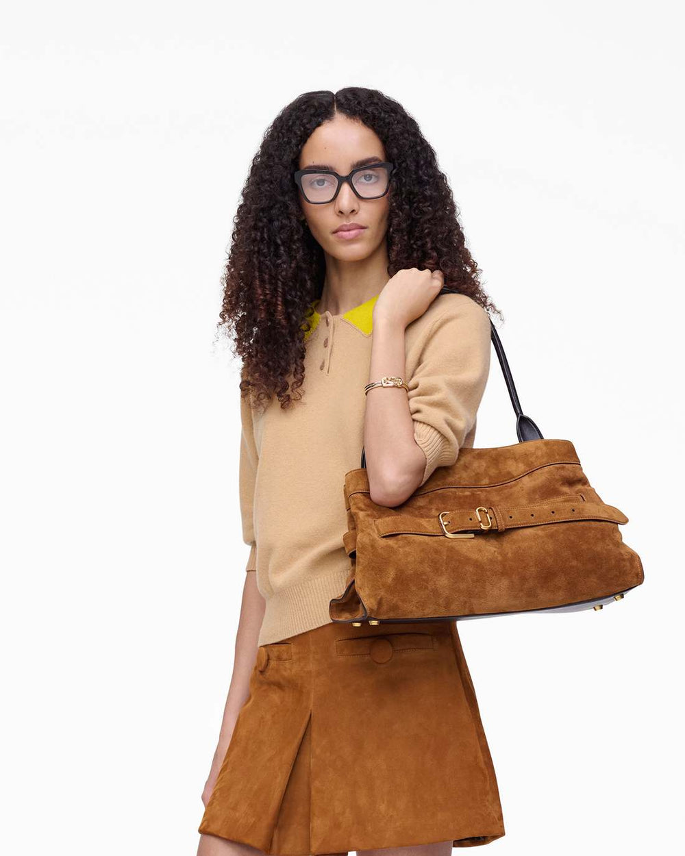 The Suede Dakota Satchel Copper - Marc Jacobs