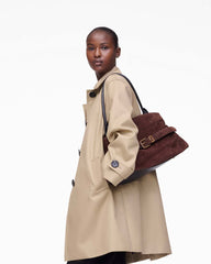 The Suede Dakota Satchel Dark Brown - Marc Jacobs