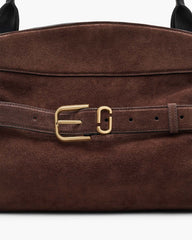 The Suede Dakota Satchel Dark Brown - Marc Jacobs