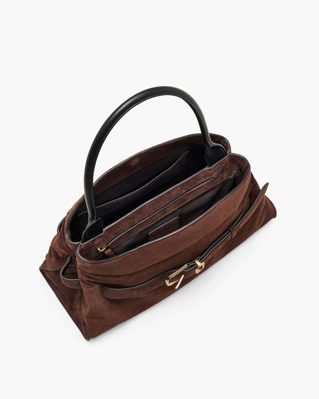 The Suede Dakota Satchel Dark Brown - Marc Jacobs