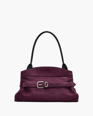 The Suede Dakota Satchel Dark Plum - Marc Jacobs
