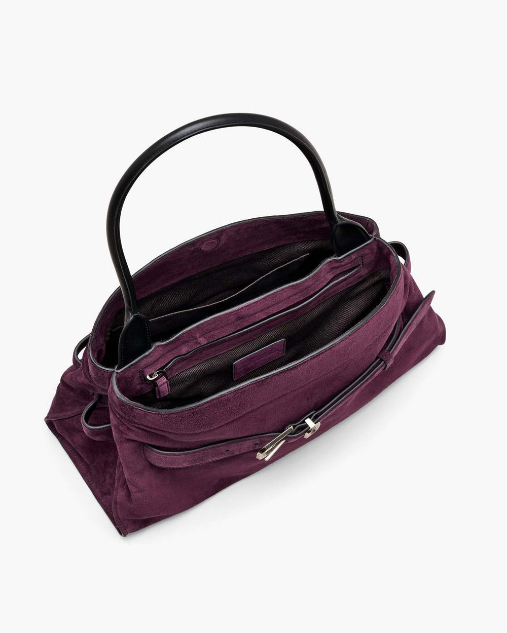 The Suede Dakota Satchel Dark Plum - Marc Jacobs