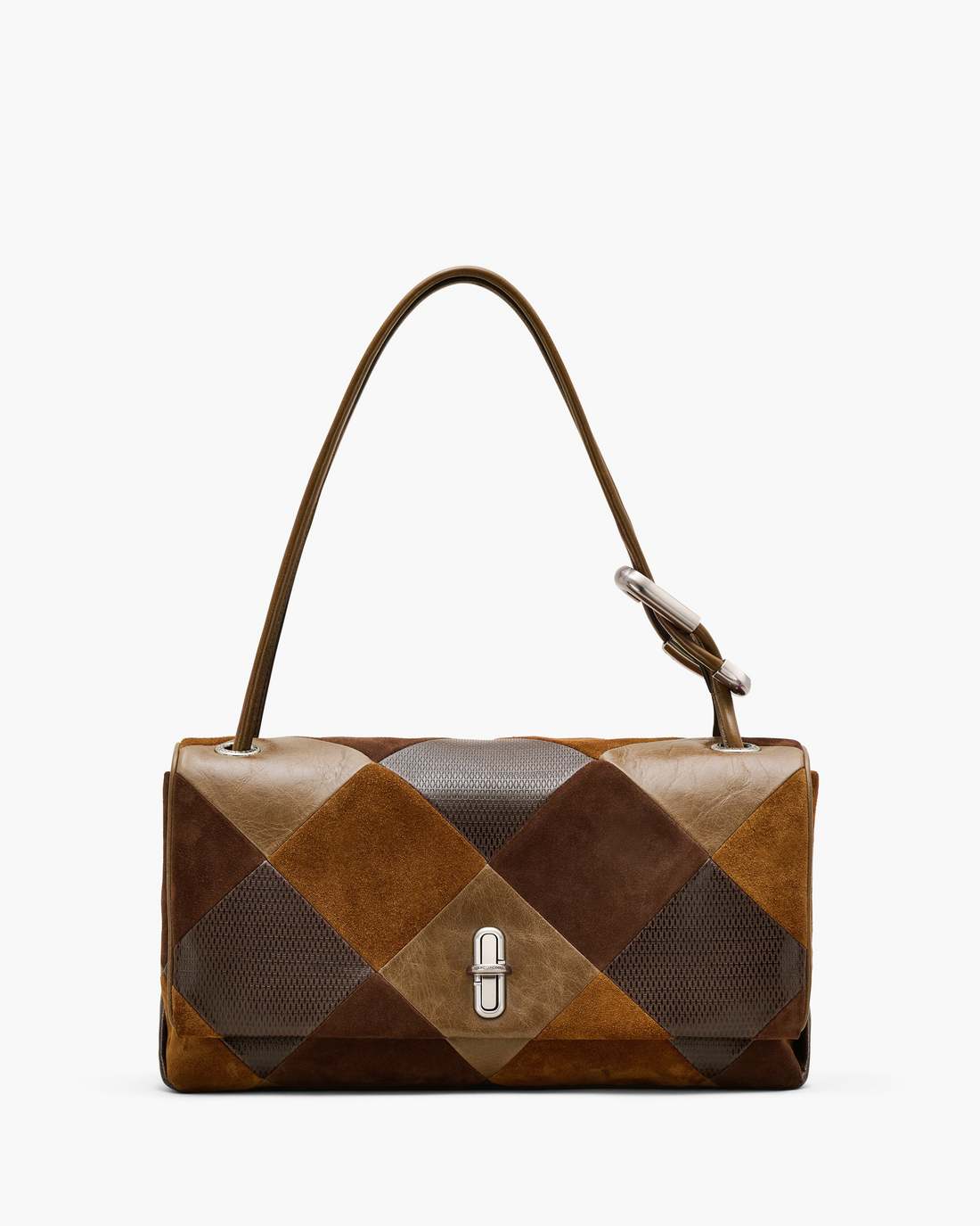 The Suede Patchwork Large Dual Bag Brown Multi - Marc Jacobs