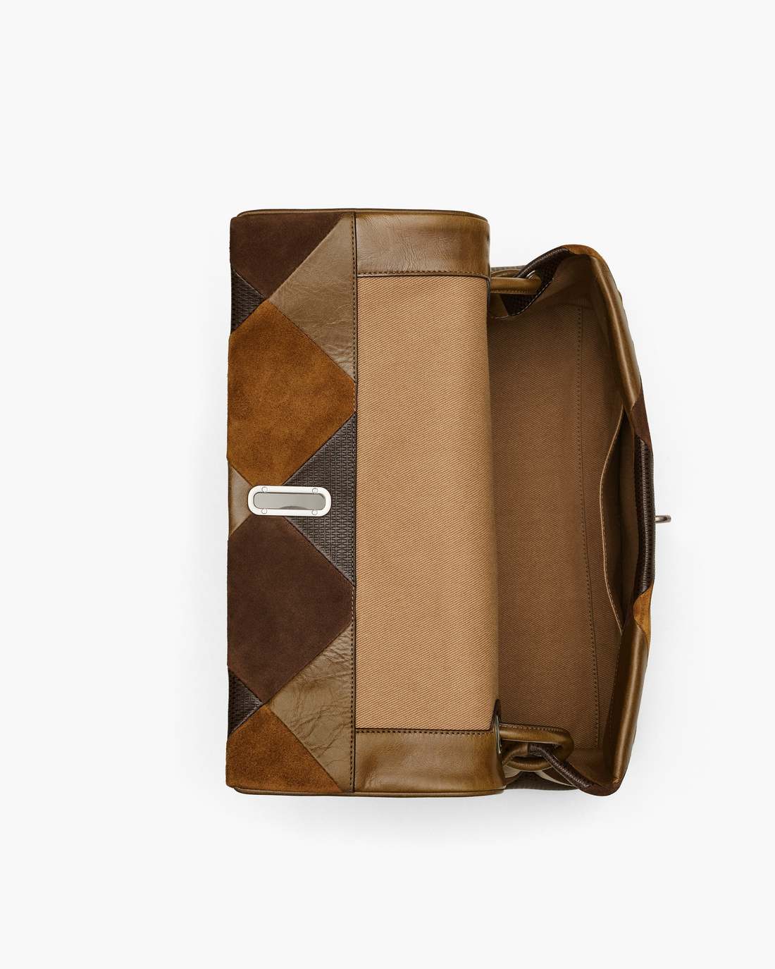 The Suede Patchwork Large Dual Bag Brown Multi - Marc Jacobs
