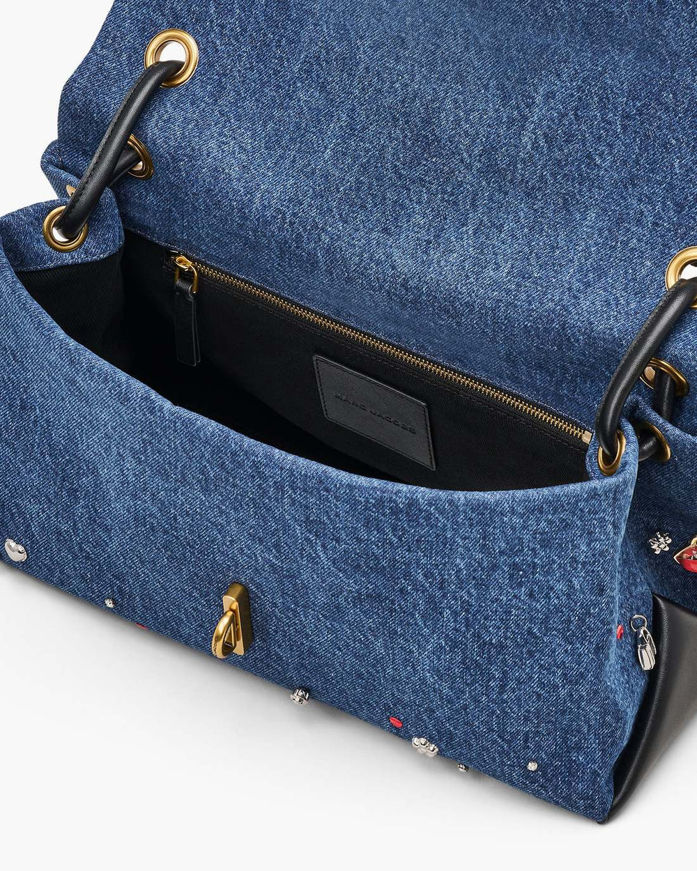The Trinket Charm Denim Large Dual Bag Medium Wash Multi - Marc Jacobs