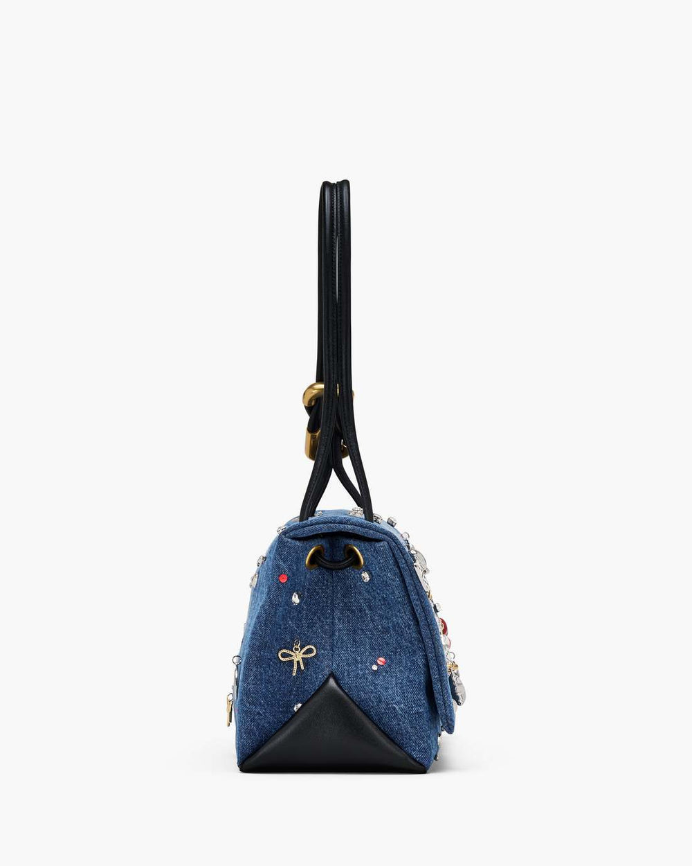 The Trinket Charm Denim Large Dual Bag Medium Wash Multi - Marc Jacobs