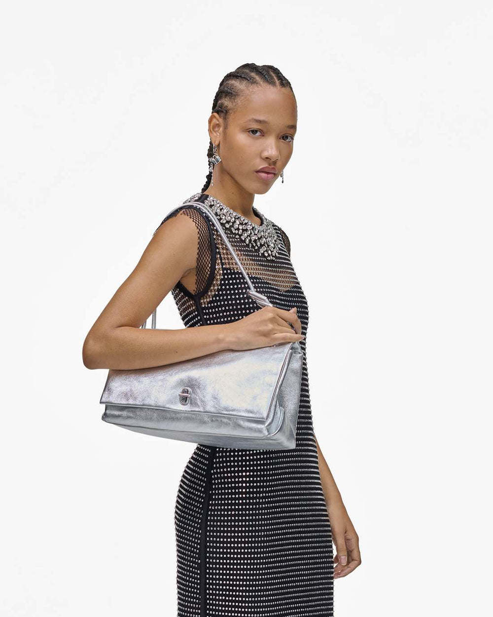 The Metallic Large Dual Bag Silver - Marc Jacobs