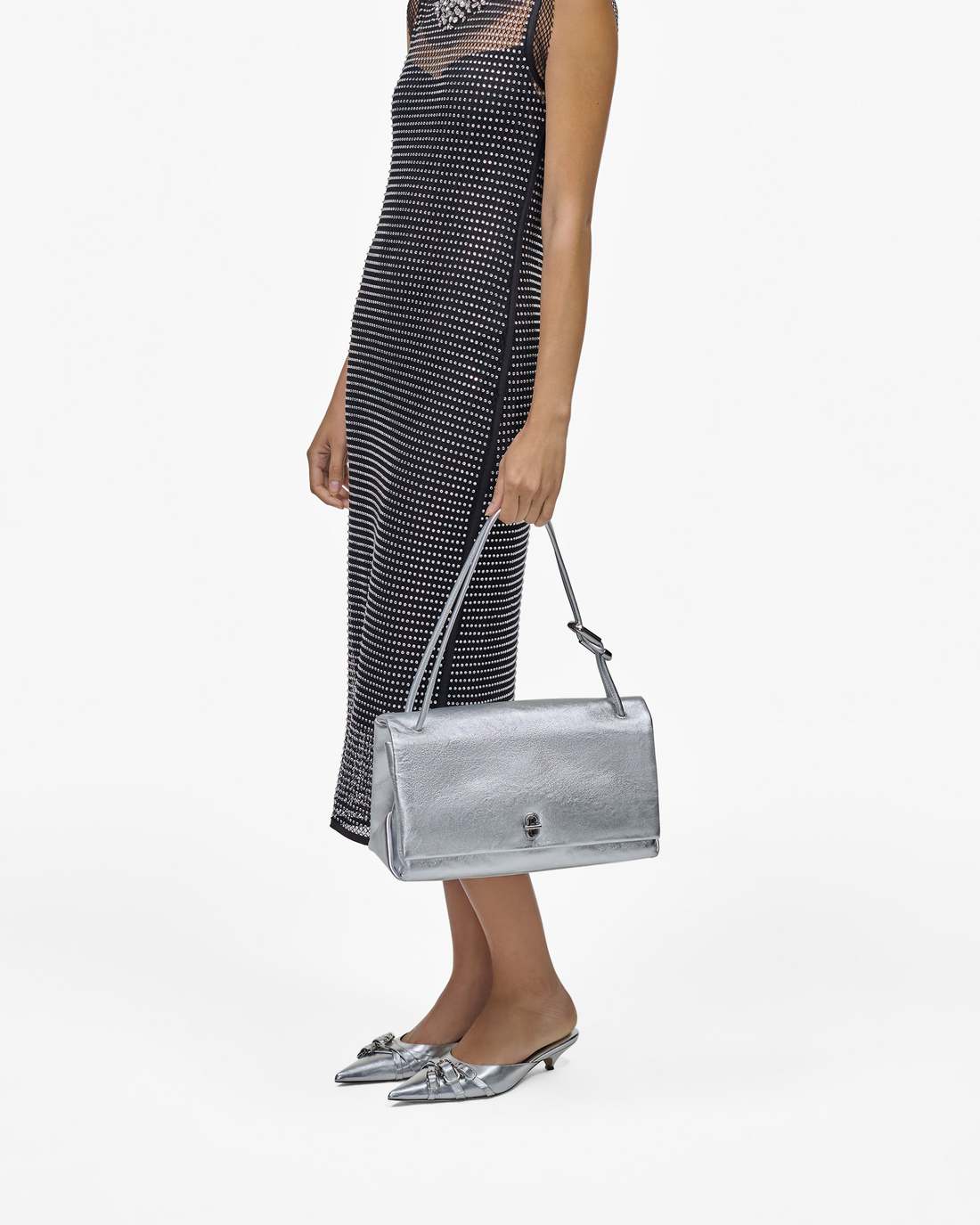 The Metallic Large Dual Bag Silver - Marc Jacobs