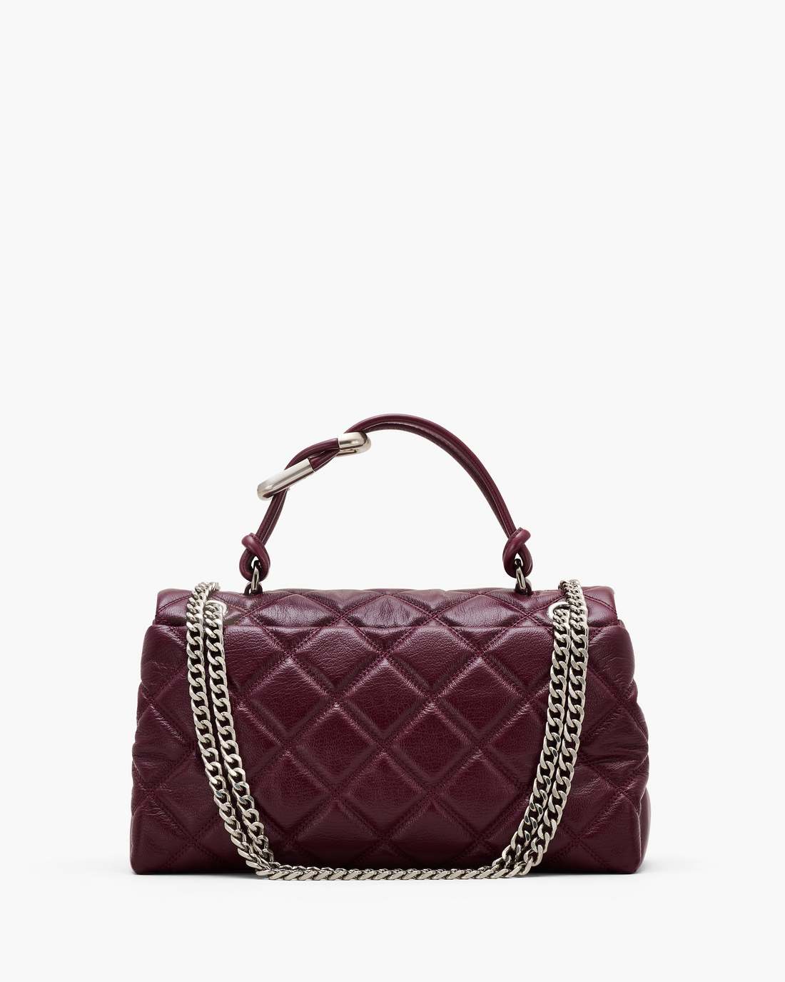 The Quilted Dual Convertible Shoulder Bag Dark Plum - Marc Jacobs