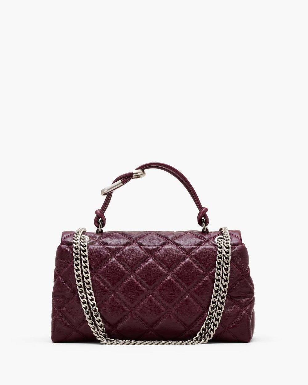 The Quilted Dual Convertible Shoulder Bag Dark Plum - Marc Jacobs