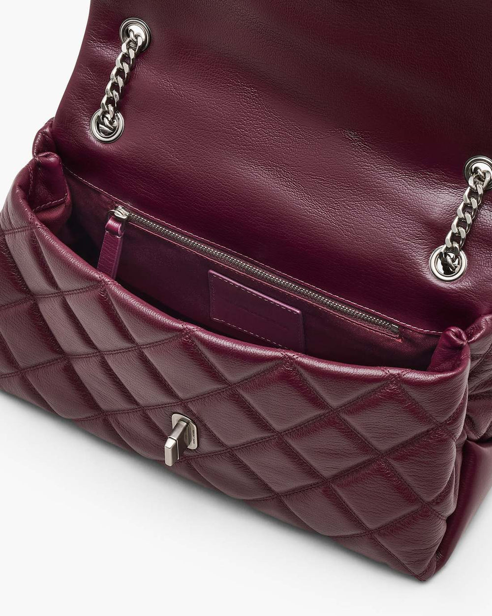 The Quilted Dual Convertible Shoulder Bag Dark Plum - Marc Jacobs