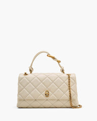 The Quilted Dual Convertible Shoulder Bag Cloud White - Marc Jacobs