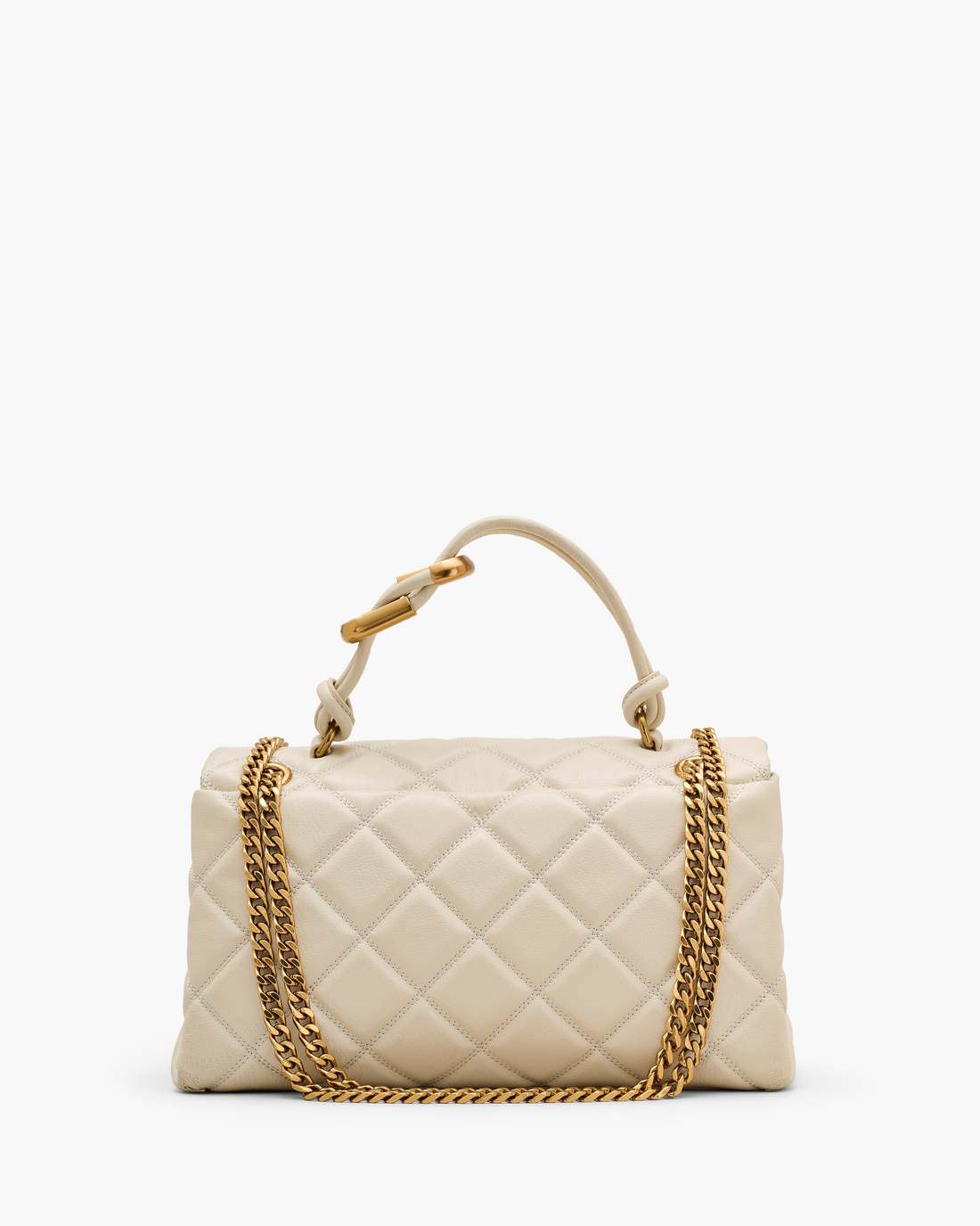 The Quilted Dual Convertible Shoulder Bag Cloud White - Marc Jacobs